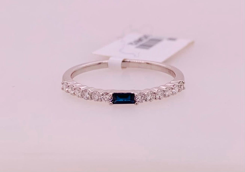 14K Diamond & Sapphire Band