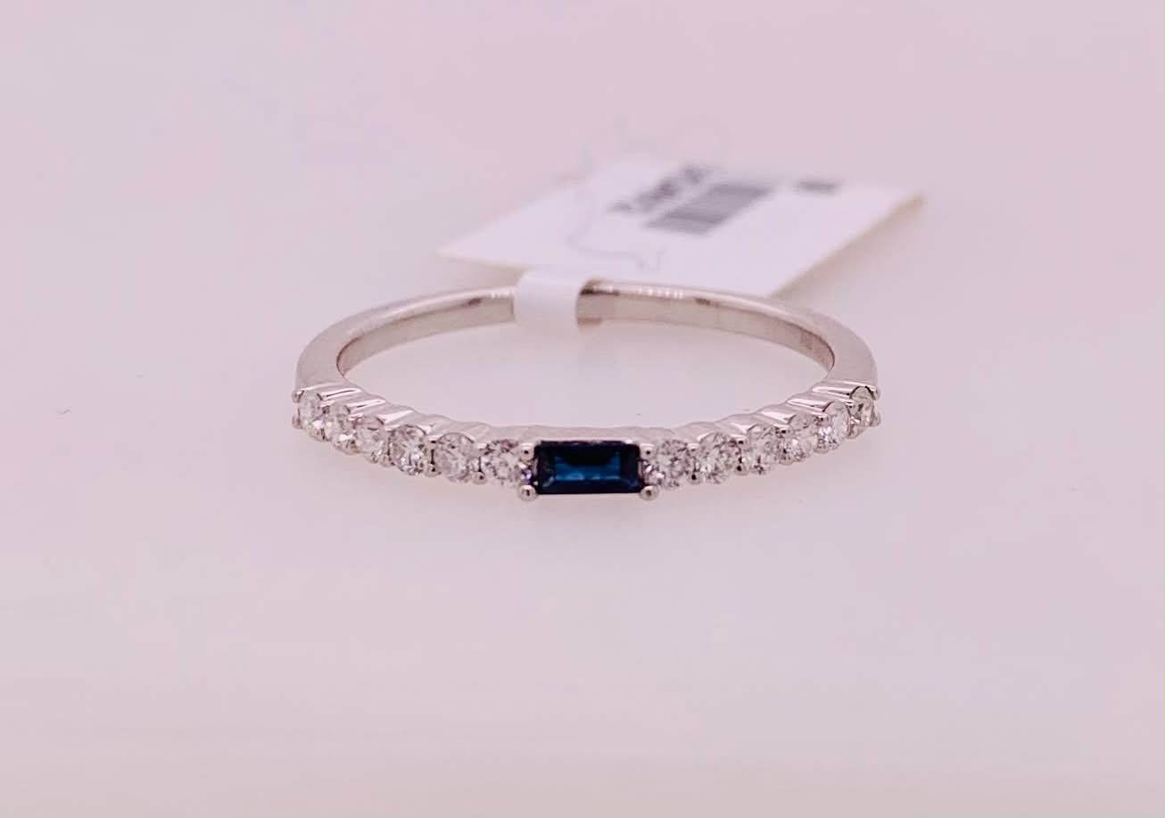 14K Diamond & Sapphire Band
