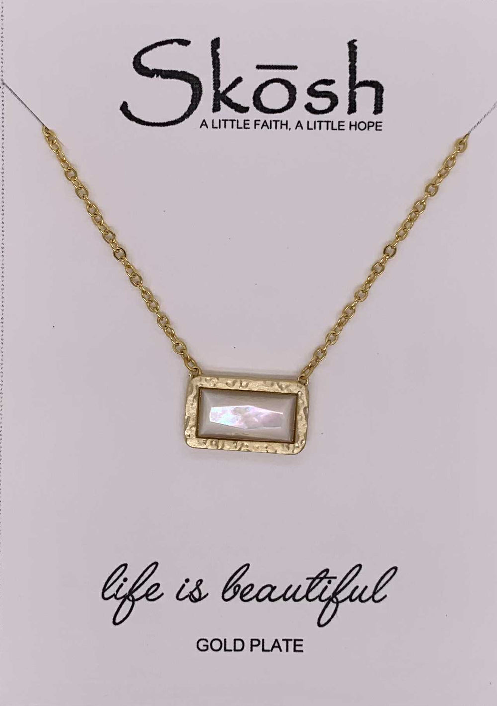 Skosh Mother of Pearl Bar Necklace