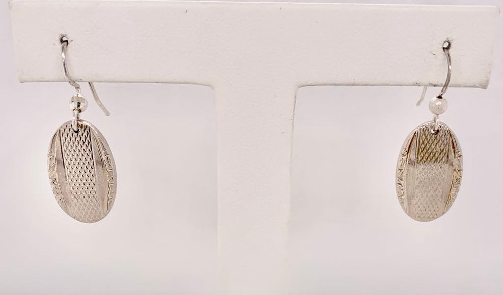 Vintage Sterling Cuff Link Earrings