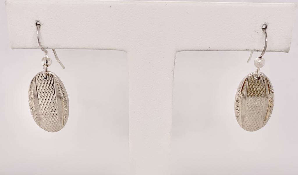 Vintage Sterling Cuff Link Earrings