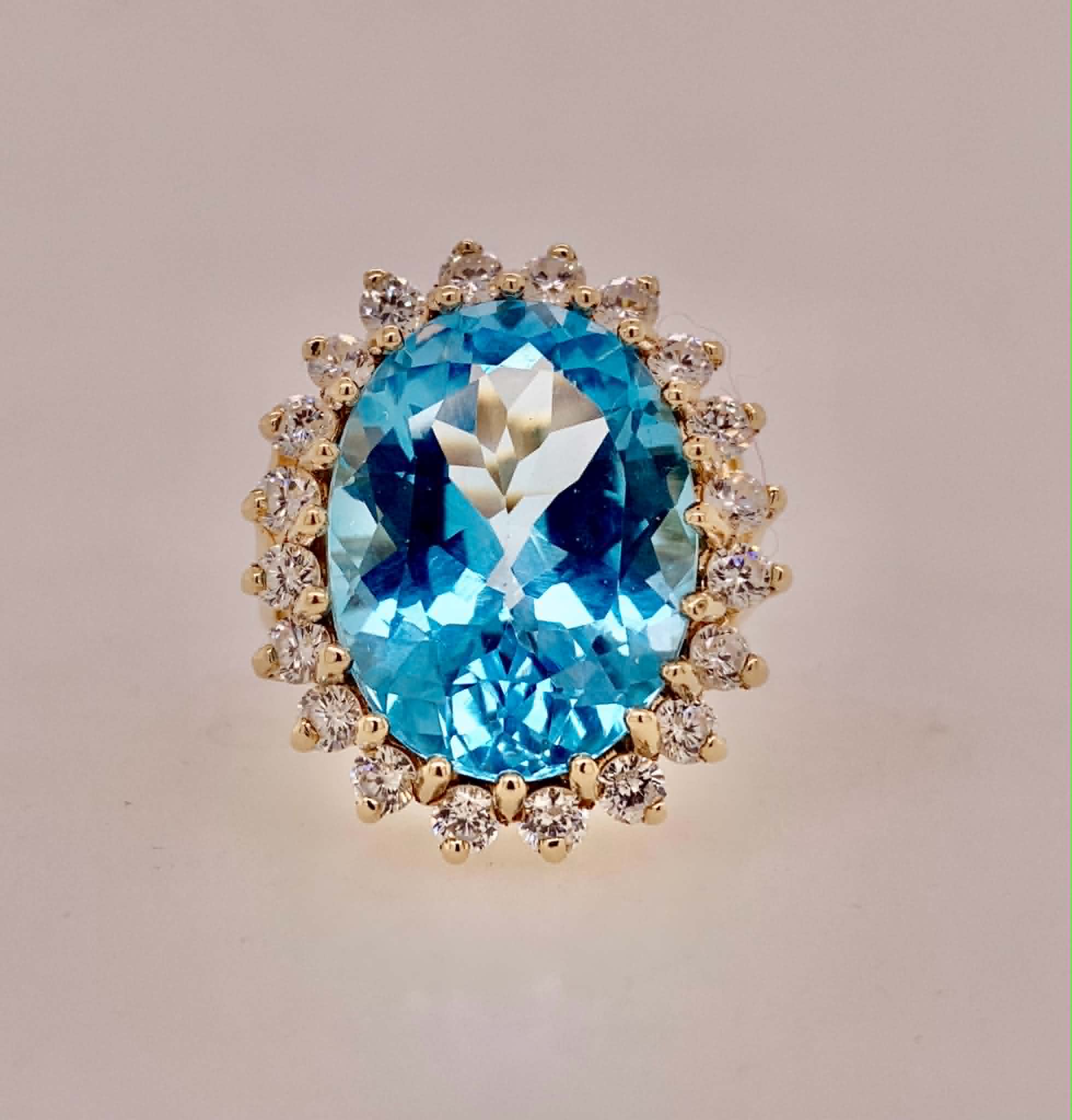 14K Estate Topaz Ring