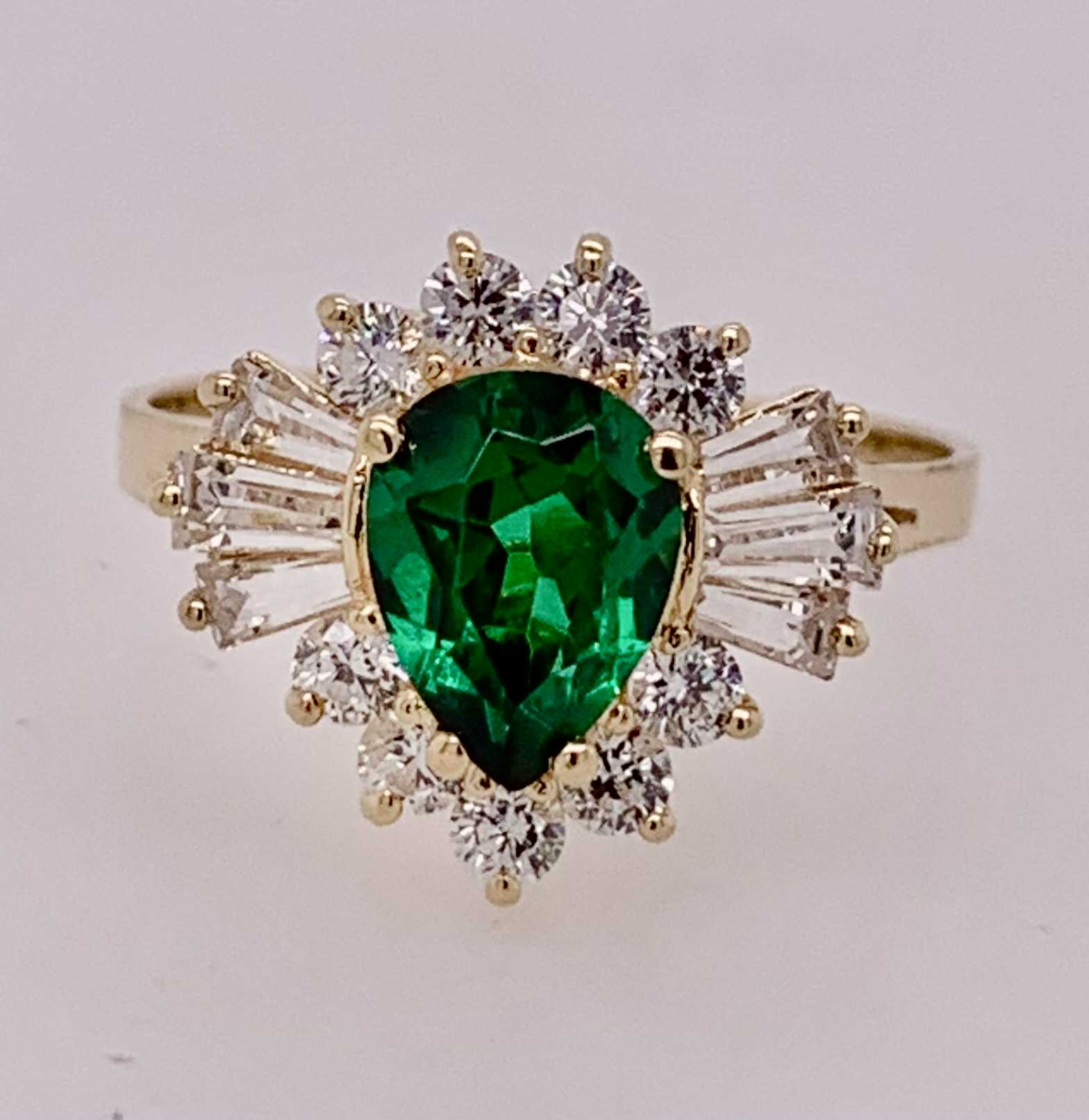 14K Estate Cubic Zirconia Ring
