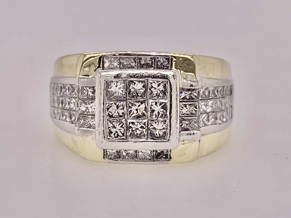 Estate 18K/Platinum Men's Diamond Ring