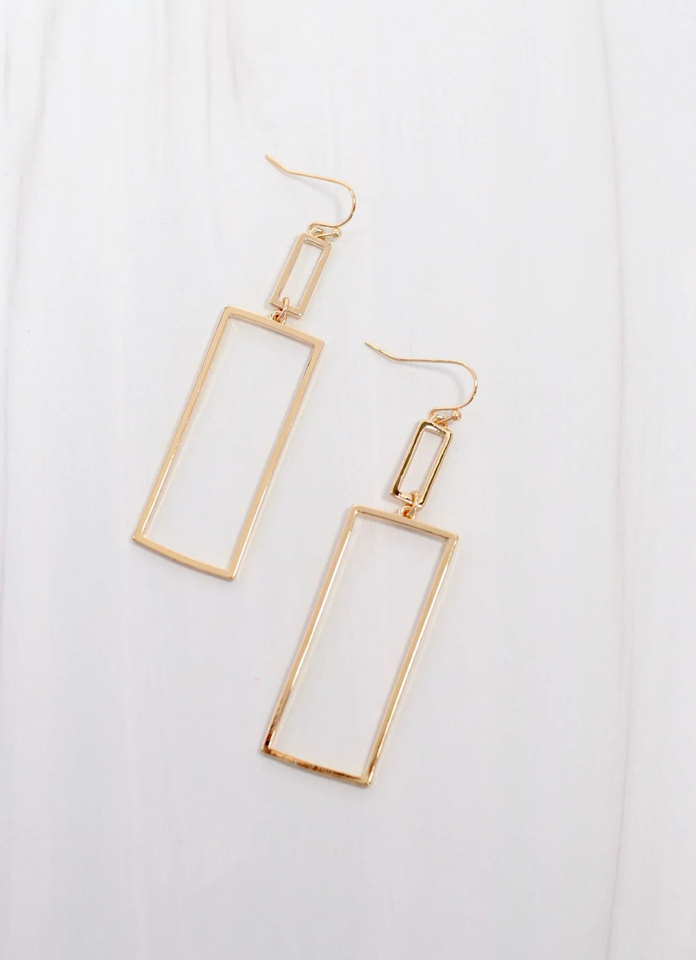 Cedric Rectangle Drop Earring GOLD
