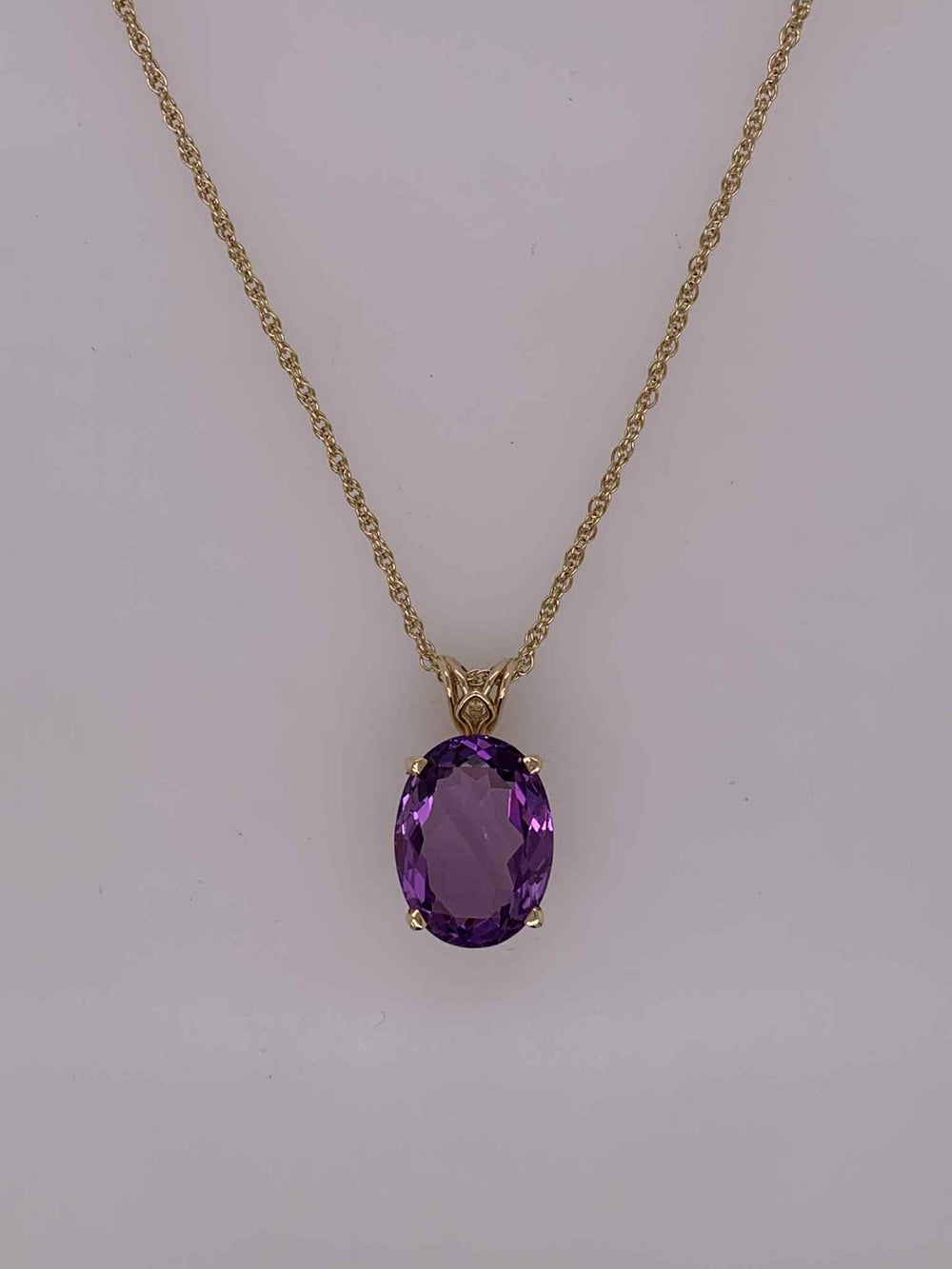 14K Amethyst Pendant