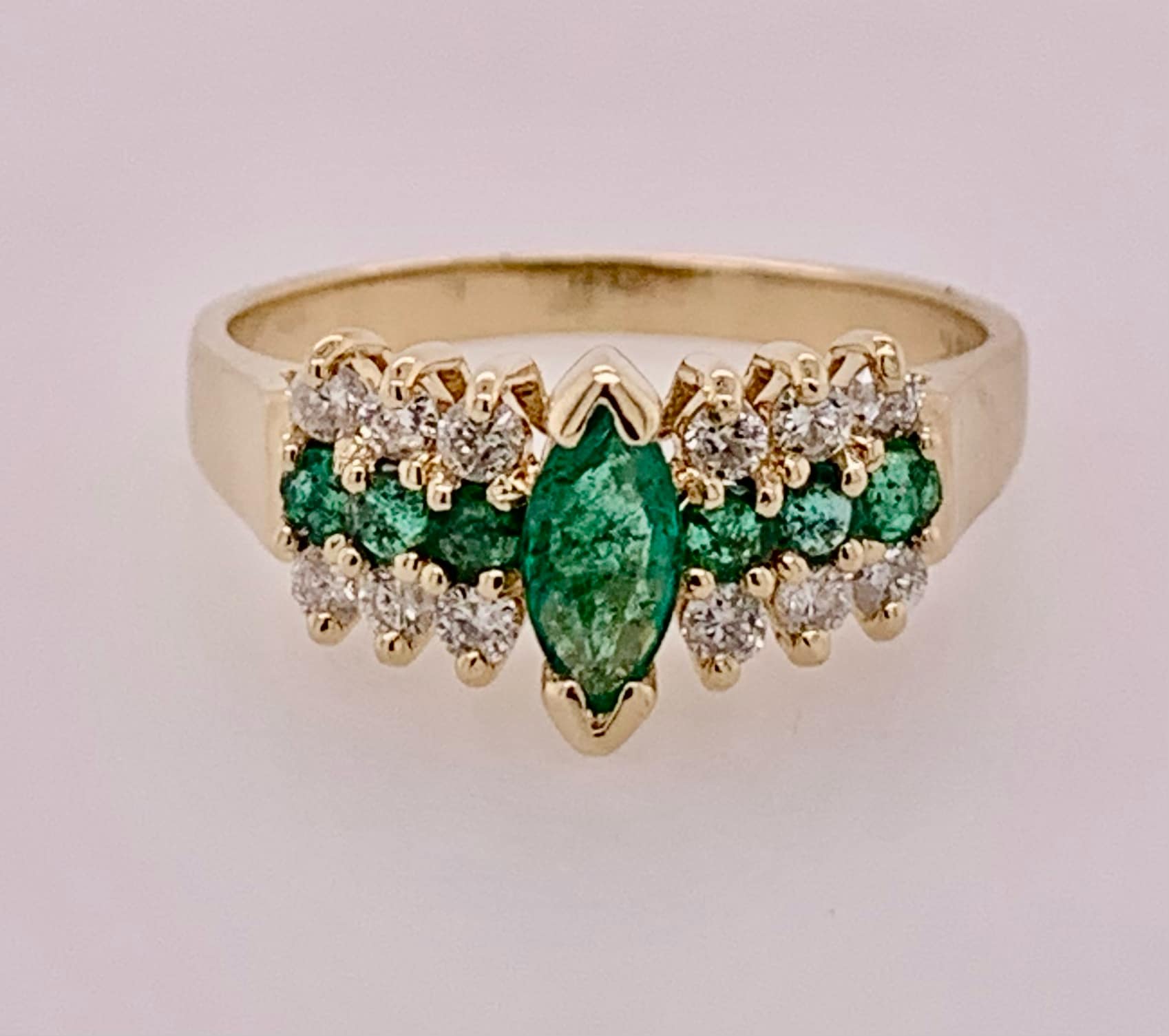 Estate Emerald & Diamond Ring
