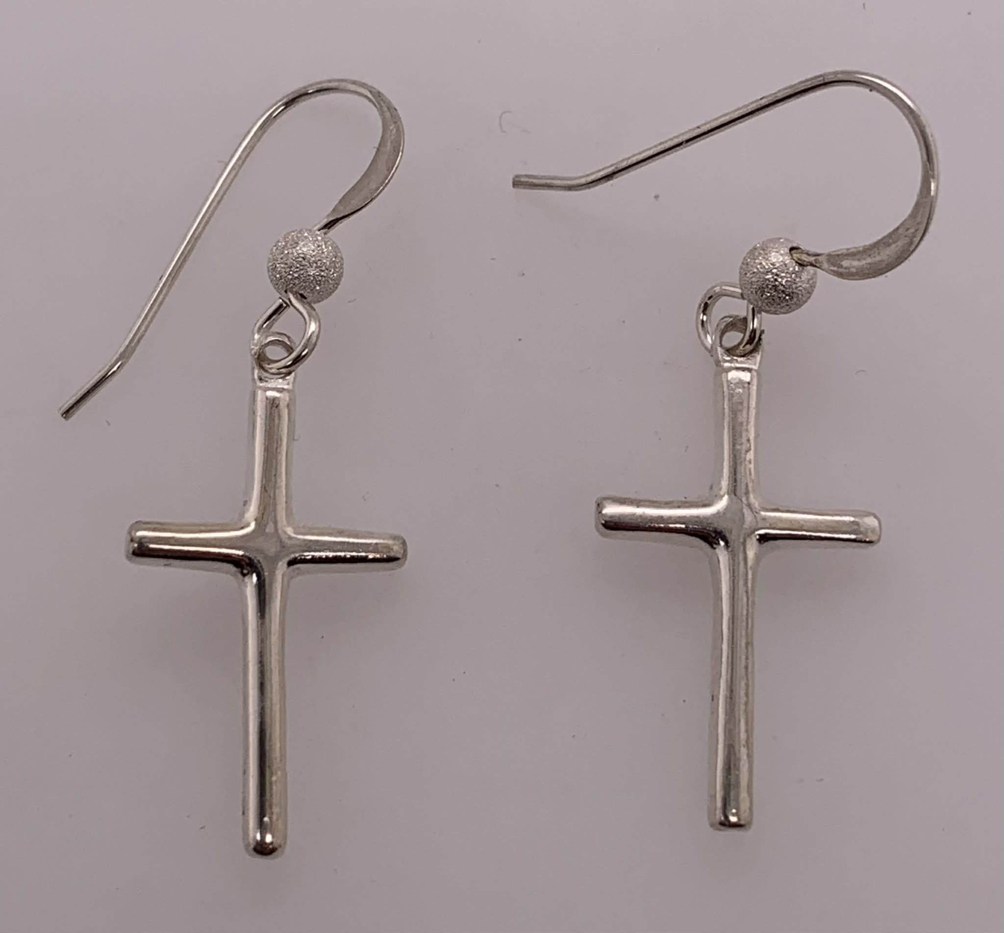 Sterling Cross Earrings