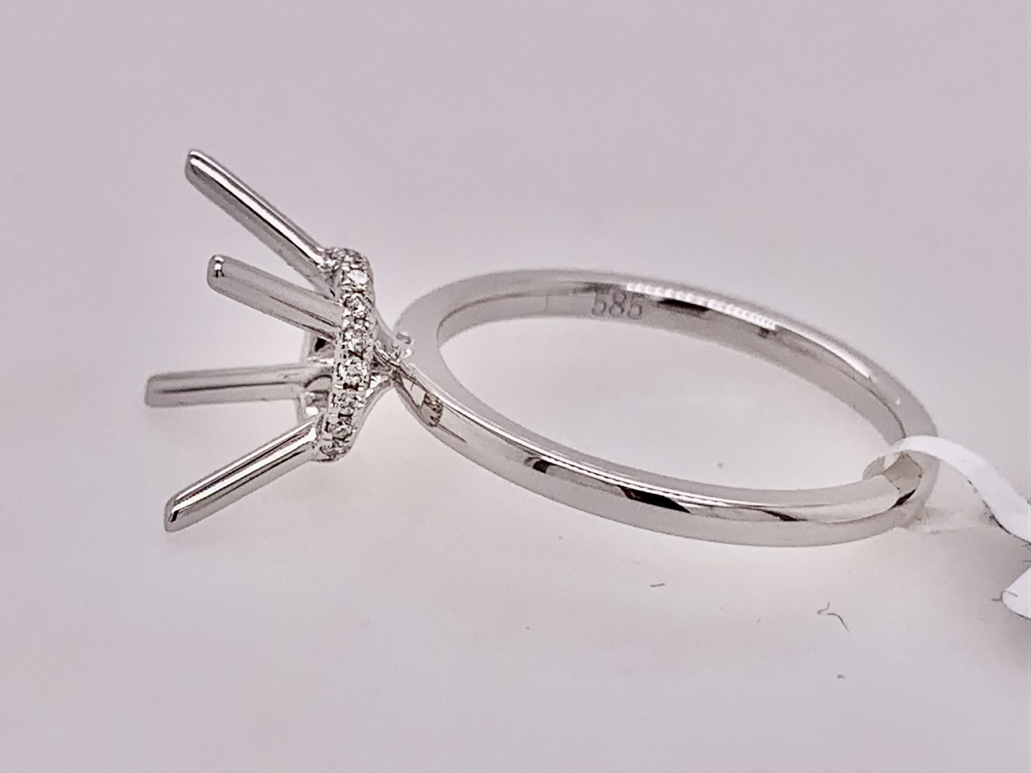 14K Diamond Semi Mount