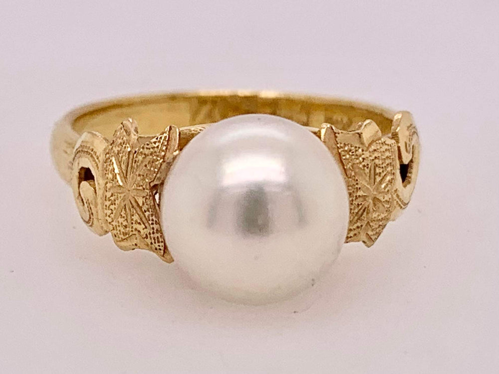 Estate 22K Natural Pearl Ring