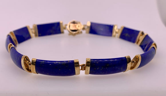 Estate 14K Lapis Bracelet