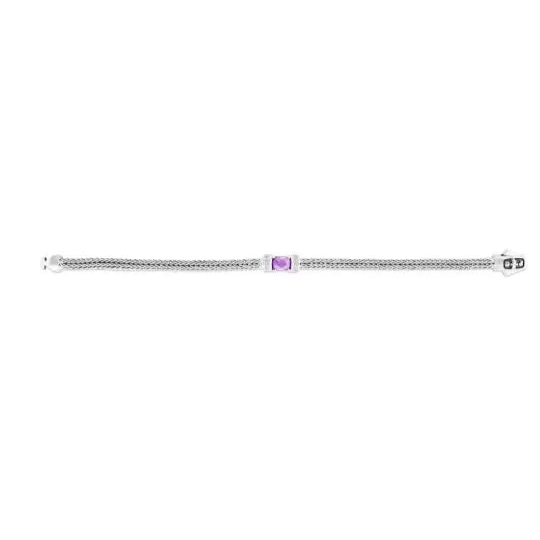 Phillip Gavriel Sterling Silver Amethyst & White Sapphire Bracelet