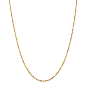 2mm 14K Gold Rope Chain