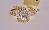 14K Diamond Engagement Ring With Matching Band