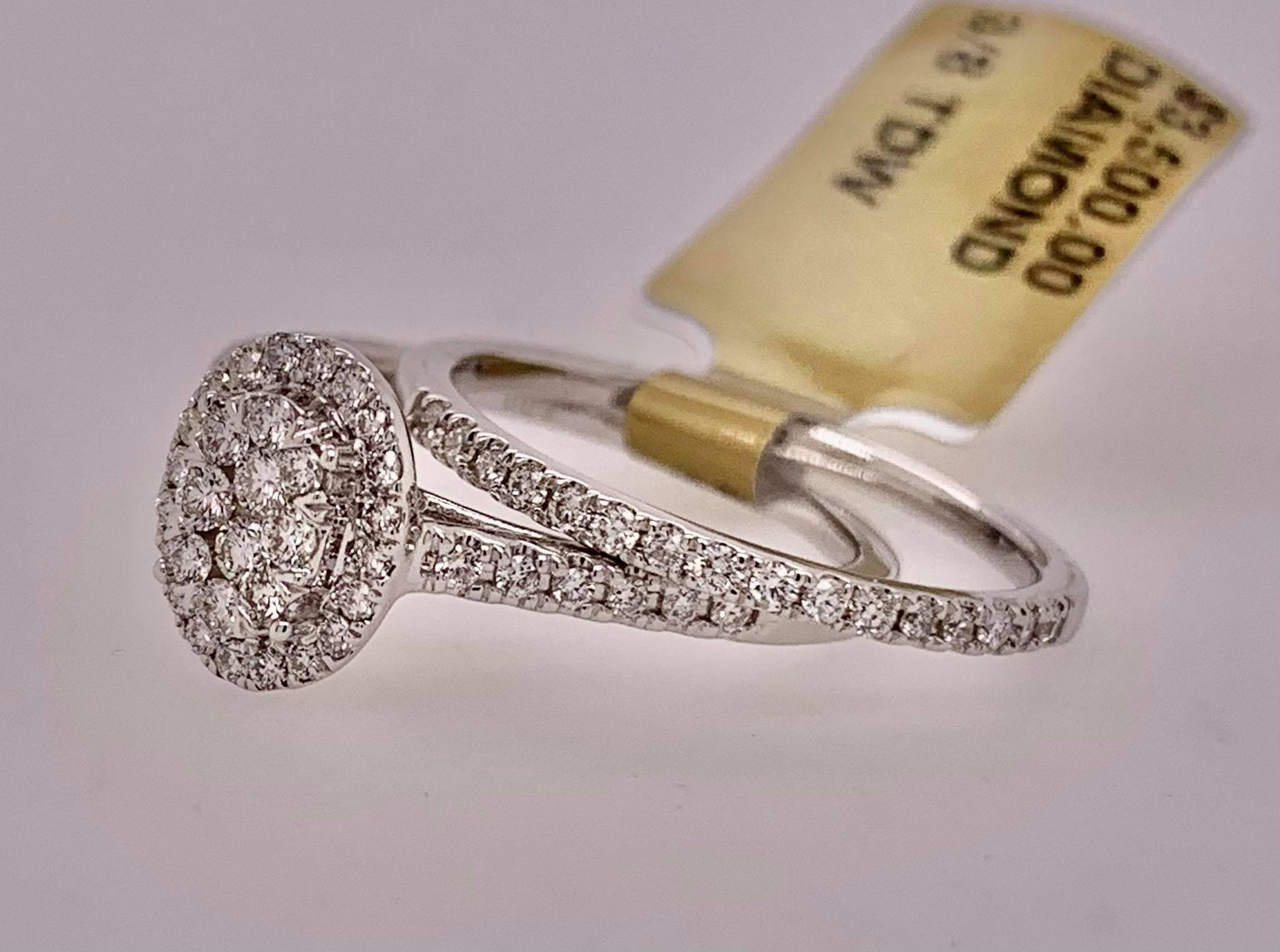 14K Diamond Engagement Ring With Matching Band