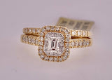14K Diamond Engagement Ring With Matching Band