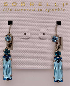 Modern Meets Vintage Baguette Drop Dangle Earrings