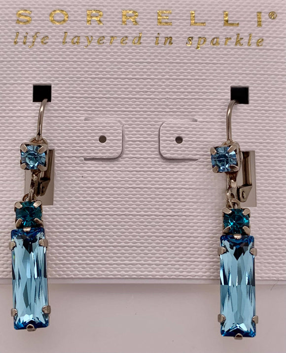 Modern Meets Vintage Baguette Drop Dangle Earrings