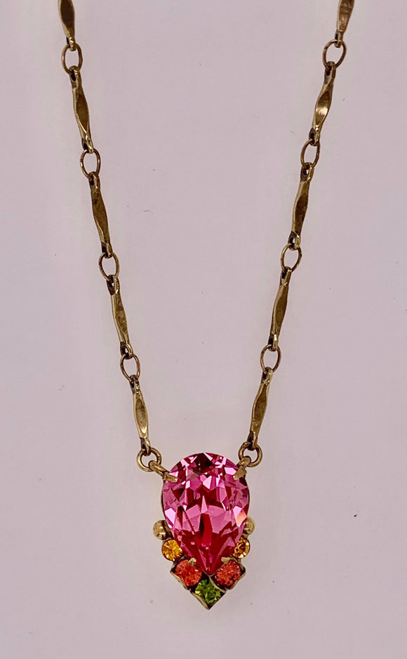 Petite Crystal Cluster Pendant Necklace