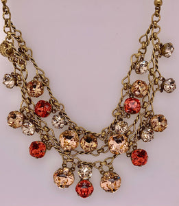 Glittering Double-Strand Crystal Bib Necklace