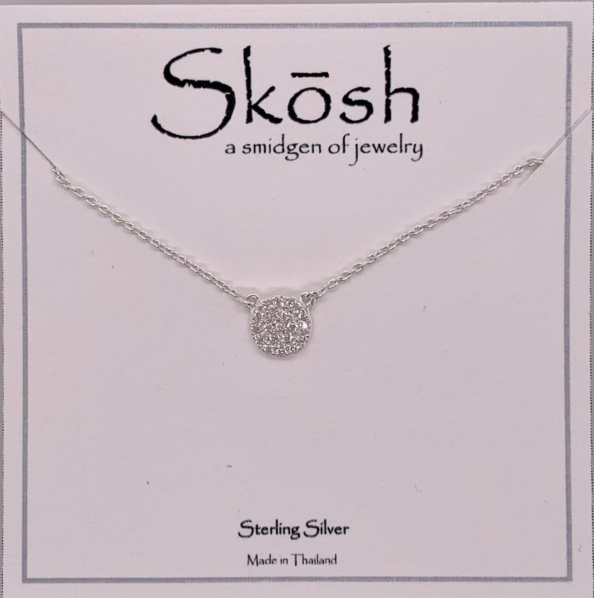 Skosh Pendant Pave CZ Disc