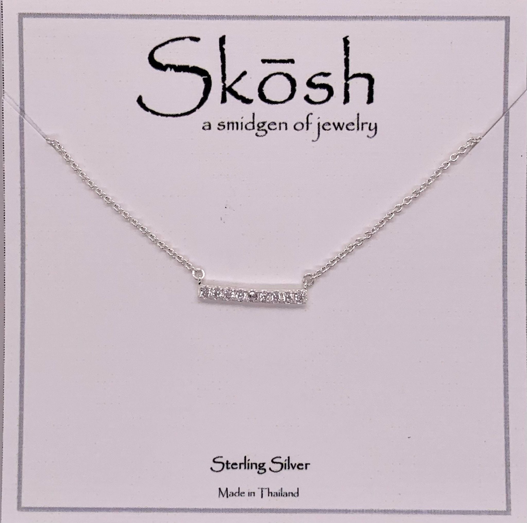 Skosh CZ Bar Pendant