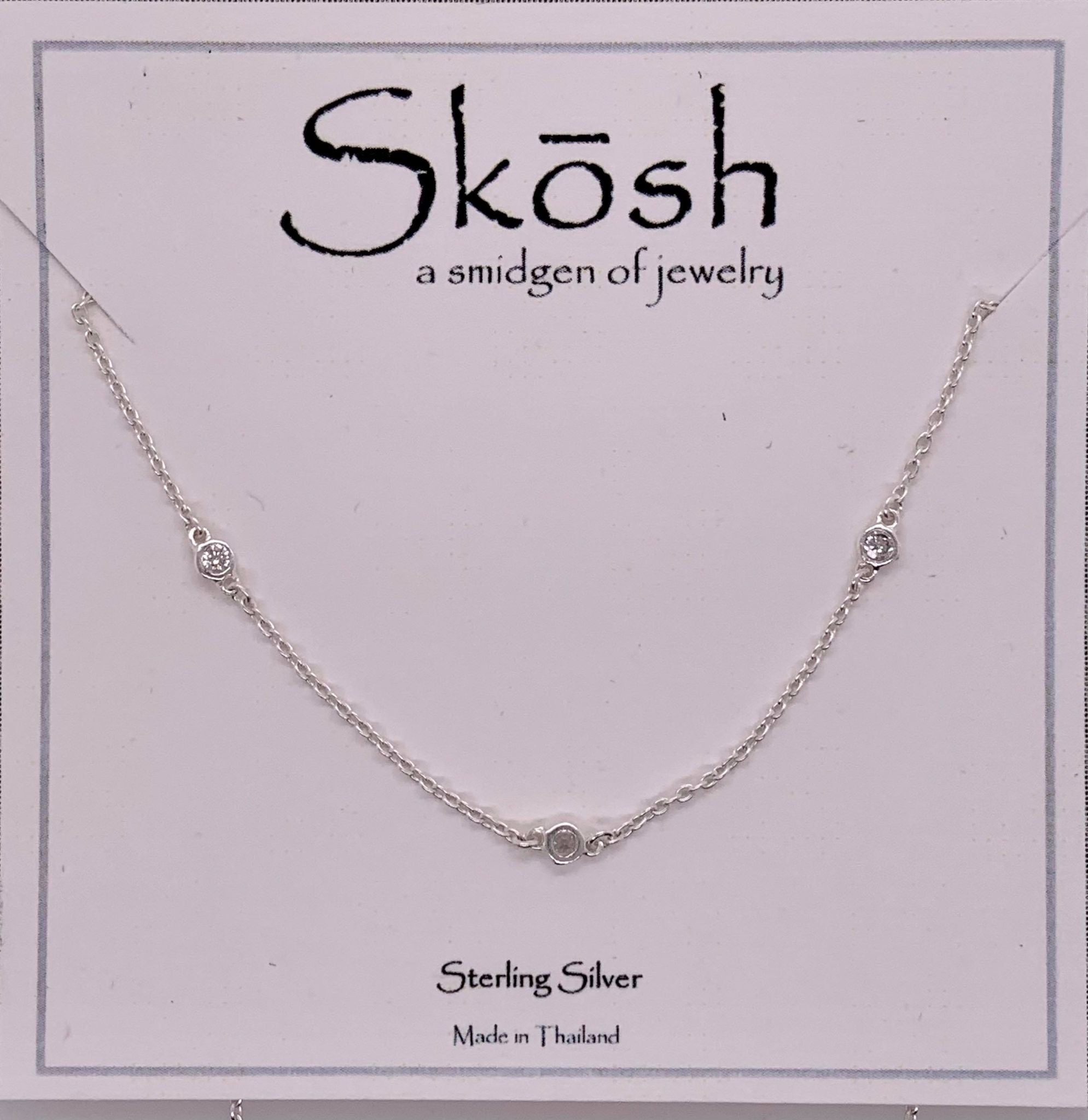 Skosh Pendant CZ Bezel Set