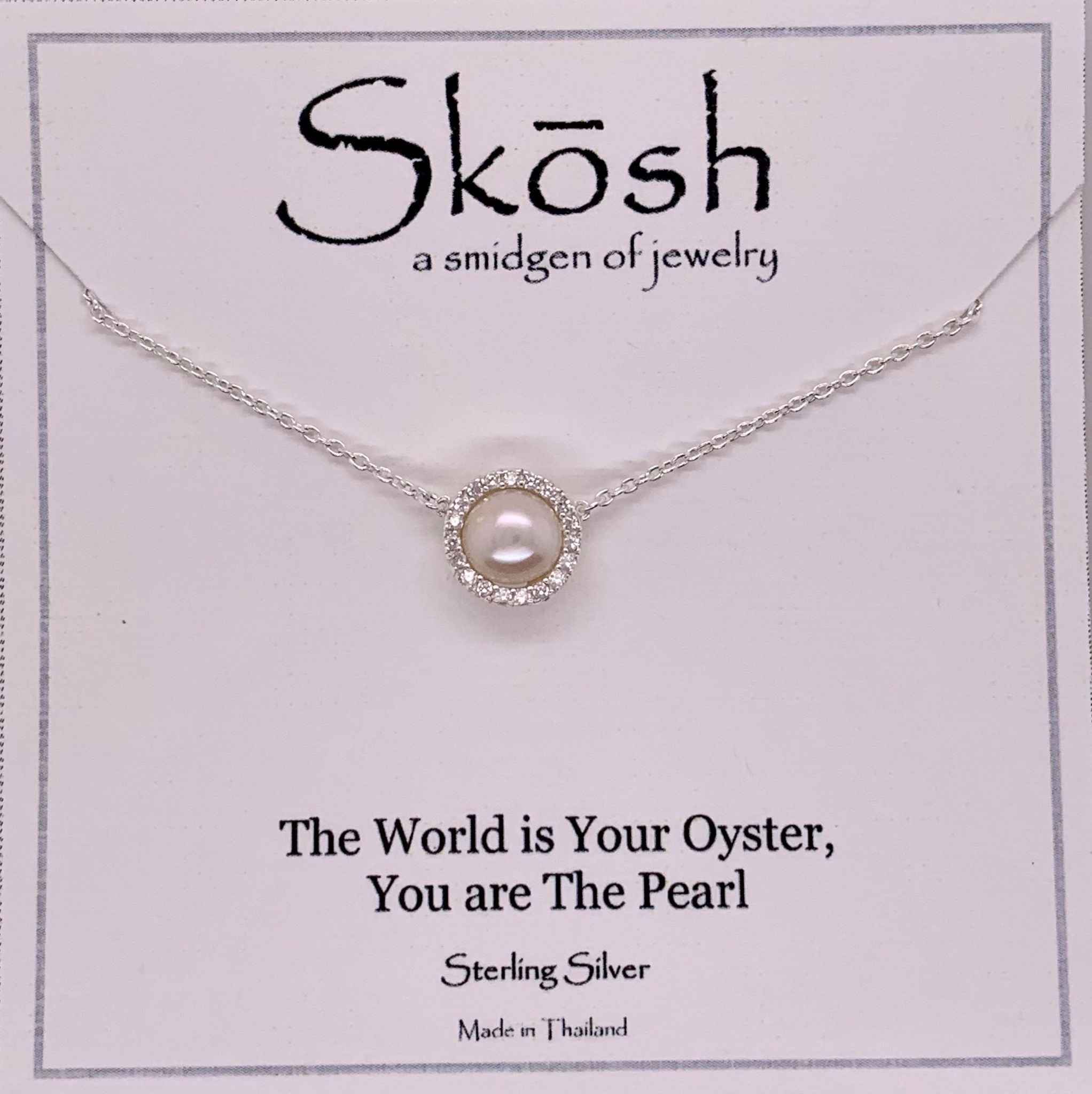 Skosh Pendant FW Pearl CZ
