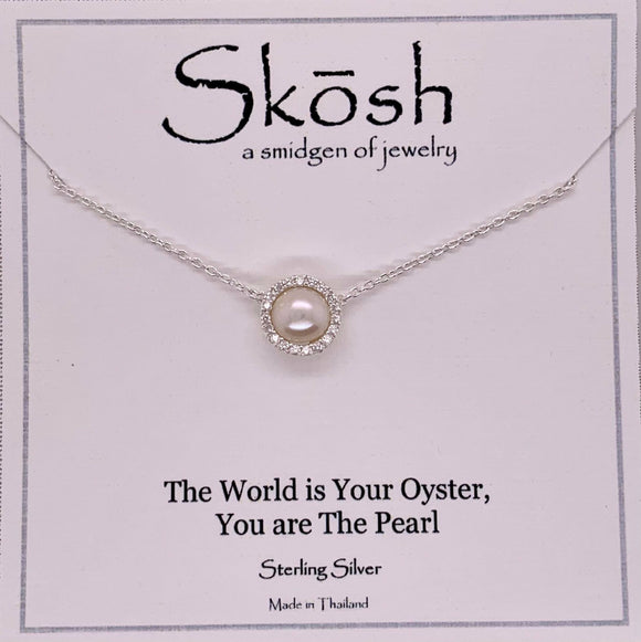 Skosh Pendant FW Pearl CZ