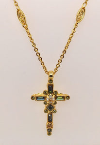 Delicate Sliding Cross Pendant Necklace