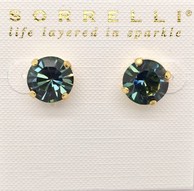 Round Crystal Stud Earring