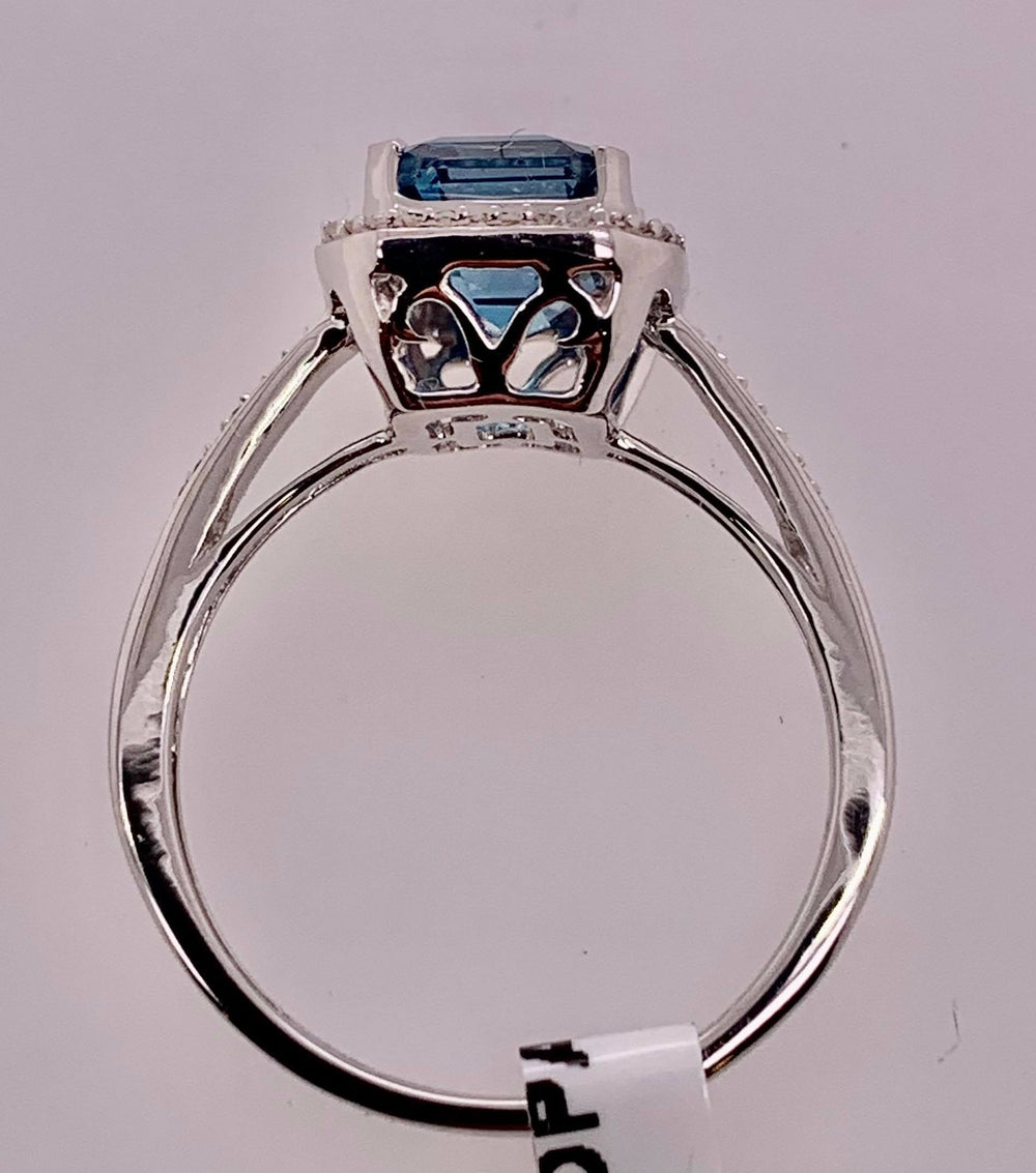 14K London Blue Topaz & Diamond Ring