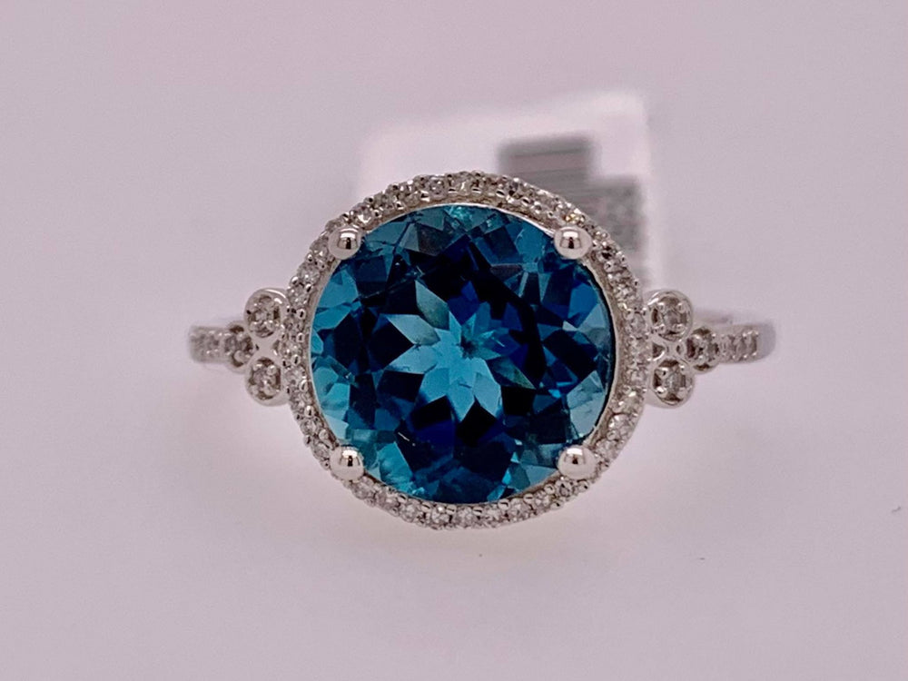 14K London Blue Topaz & Diamond Ring