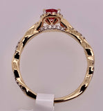 14K Ruby & Diamond Ring