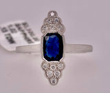 18K Sapphire & Diamond Ring