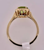 14K Peridot & Diamond Ring