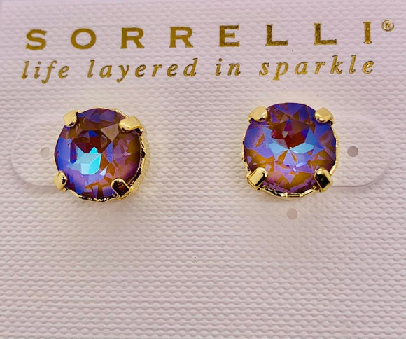 Round Crystal Stud Earring