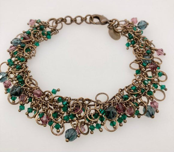 Multi Chain Floating Crystal Bracelet