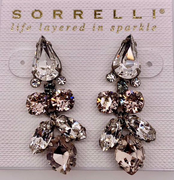 Floral Multi-Cut Crystal Statement Earring