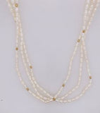 14K Freshwater Seed Pearl Necklace and Bracelet Set