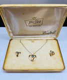 Gold Filled 1960's Van Dell Necklace and Earring Set
