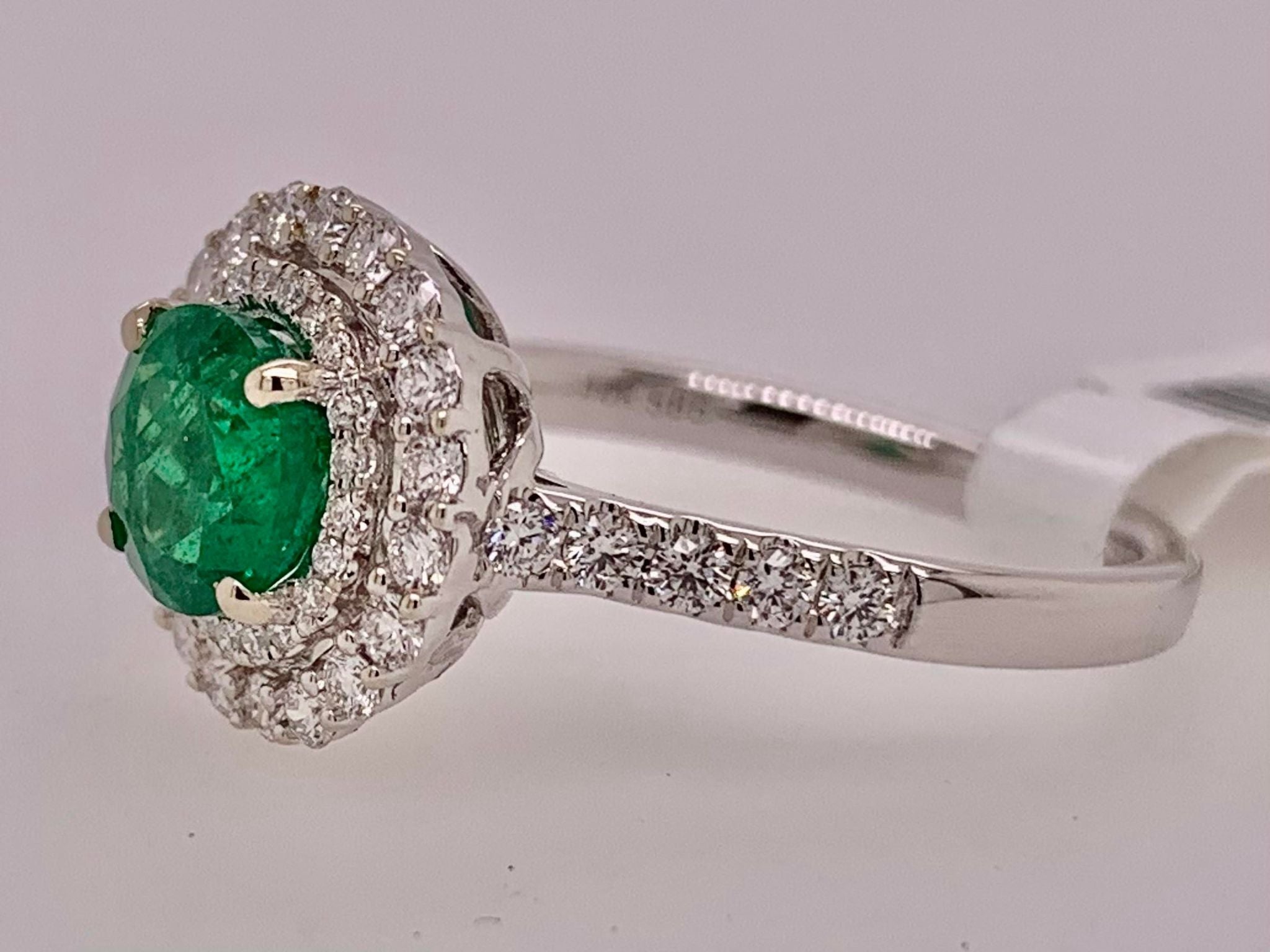 14K Emerald & Diamond Ring