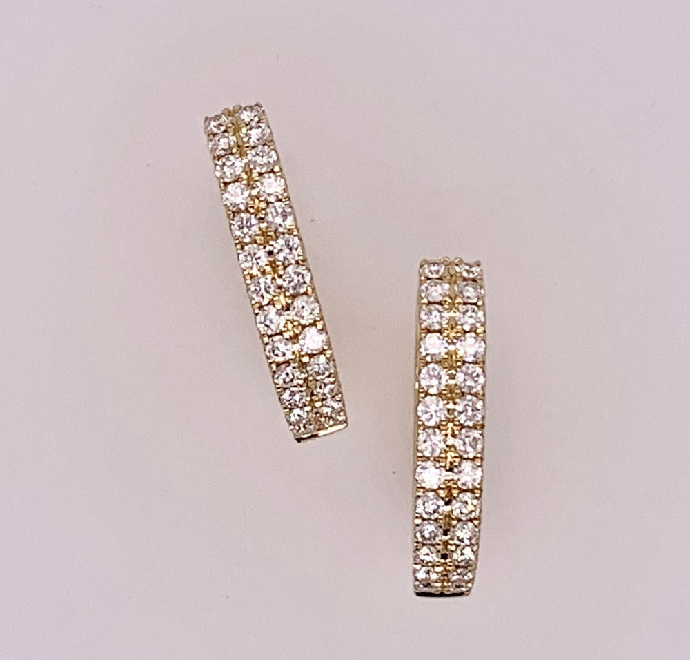 14K Diamond Hoop Earrings