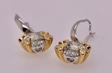 14K Prasiolite & Diamond Earrings