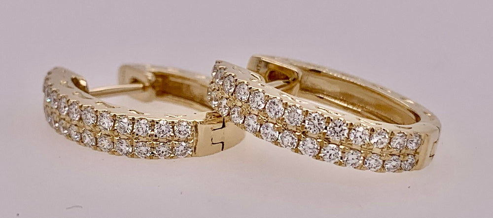 14K Diamond Hoop Earrings