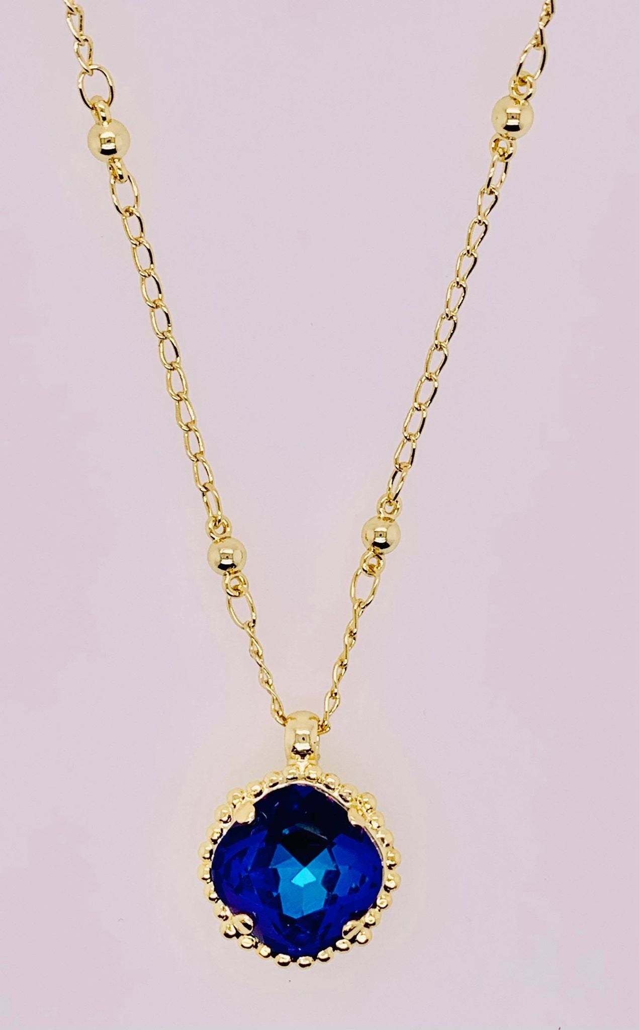 Cushion-Cut Pendant Necklace