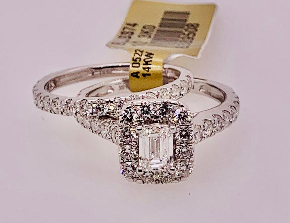 14K 2.00 Carat TW Diamond Engagement Ring Set
