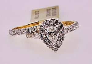 2.00 Carat TW Pear Shaped Diamond Engagement Set