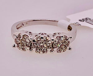 14K .50 TW Three Diamond Ring