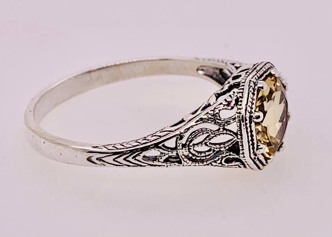 Sterling Silver Citrine Ring